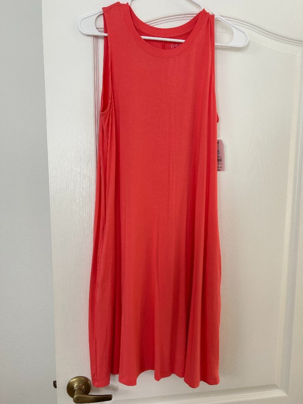 Brand New Time and Tru Coral Sun Dress-Size M